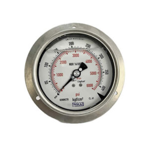 Manômetro 100mm Horizontal 6000 psi x 400 kgf com glicerina modelo 213.54.100